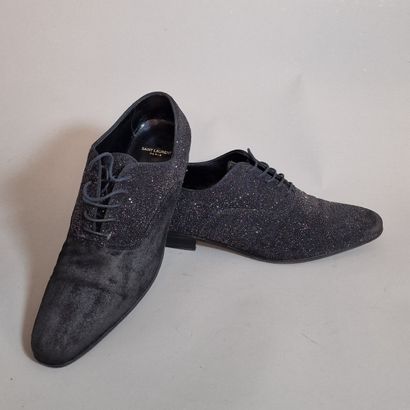 SAINT LAURENT - PAIR OF RICHELIEU LACE-ONS...