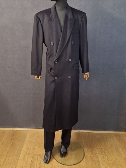 Loro PIANA - Loose-fitting coat in navy cashmere....