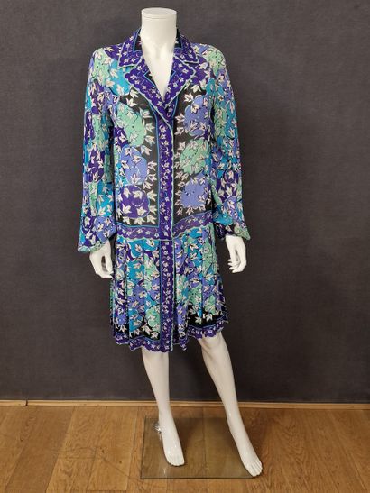 Emilio PUCCI - Dress in multicolored printed...