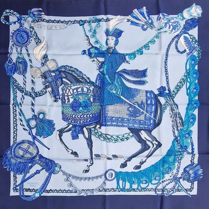HERMES PARIS MADE IN FRANCE- CARRE en twill...