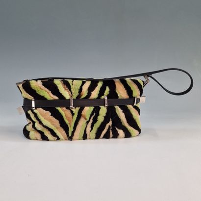 Gianni VERSACE - 29cm handbag in patchwork...