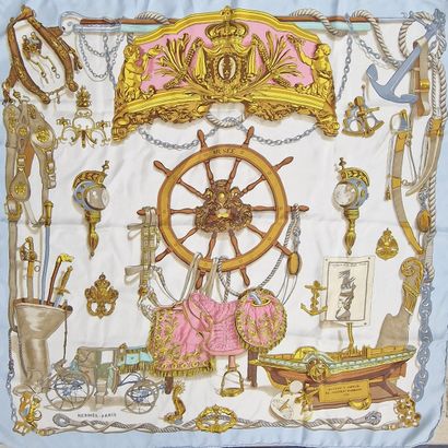 HERMES PARIS MADE IN FRANCE - CARRE en twill...