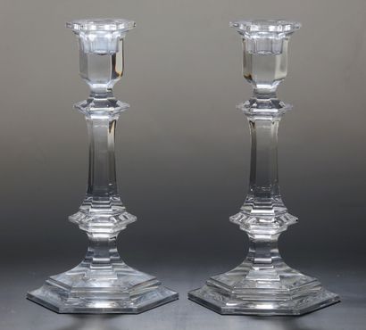 BACCARAT - MODELE VERSAILLES - PAIRE DE BOUGEOIRS...