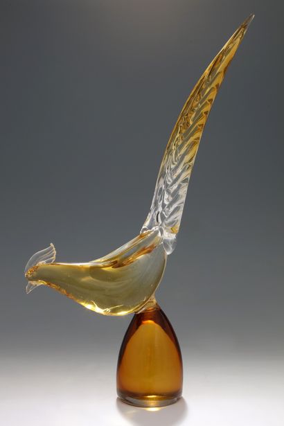GRANDE STATUETTE DE POULE FAISANE A USAGE...
