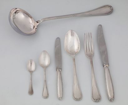 CHRISTOFLE - MODELE RUBANS CROISES - MENAGERE...