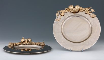 Franco LAPINI - SUITE DE 6 ASSIETTES DE PRESENTATION...