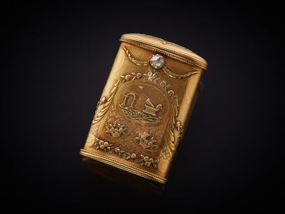 Etui mexicain à cheerot en or (750 millièmes)...