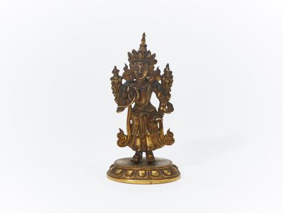 TIBET XVIII-XIXe Siècles
Statuette en bronze...