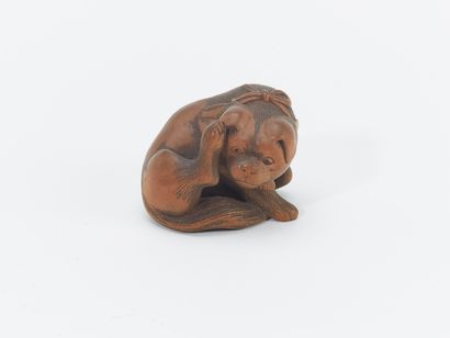 JAPON, XIXe Siècle
Netsuke en bois sculpté...