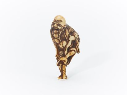 JAPON, XIXe Siècle,
Netsuke en os ou corne...