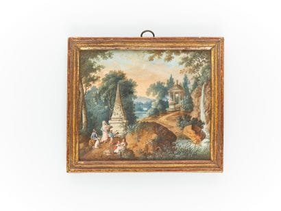 Ecole Française du XVIIIe Siècle.
Paysage...