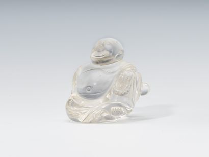 CHINE, XXe Siècle
Bouddha Putai en cristal...