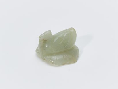 CHINE, XXe Siècle 
Pendentif en jade sculpté...