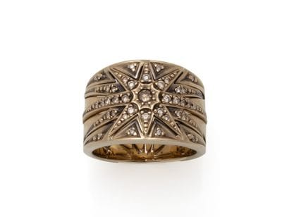 STERN - Bandeau ring in 750 thousandths gold...