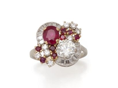 toi et moi ring in 750 thousandths white...