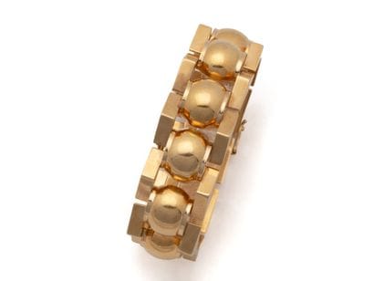 BRACELET tank in 750-thousandths gold, composed...