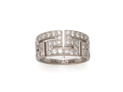 RING in 750 thousandths white gold, with...