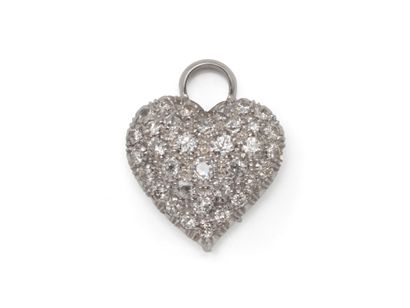 PENDANT in 750 thousandths white gold, stylizing...