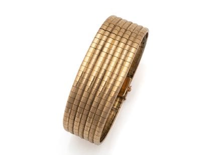 Ribbon BRACELET in 750 thousandths gold,...