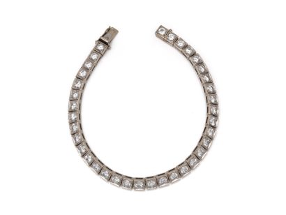 Articulated BRACELET in 750 thousandths white...