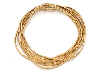 Flexible BRACELET in 750 thousandths gold,...