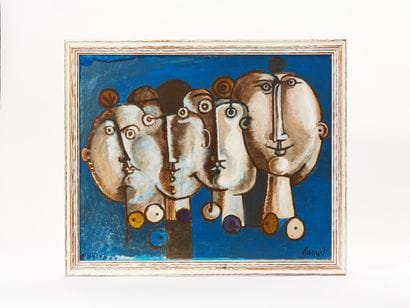 Roger CAPRON (1922-2006)
QUATRE VISAGES
Huile...