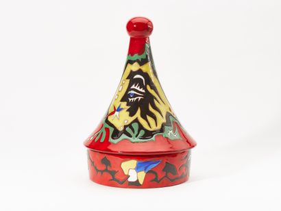 Jean LURCAT (1892-1966) 
tajine COVERED POT
Glazed...