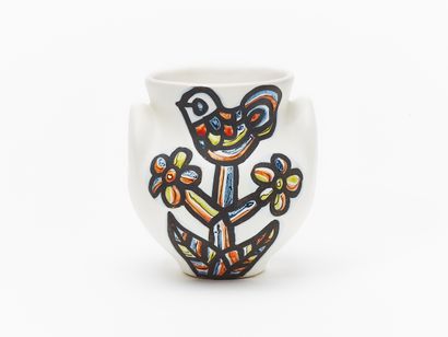 Roger CAPRON (1922-2006)
VASE OREILLES fleurs...