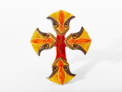 Marion DE CRECY (1954)
CROIX 
Céramique émaillée...