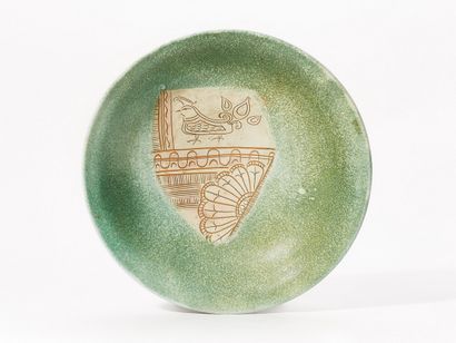 Edmond GUIZOL 20th century
BIRD PLAT
Glazed...