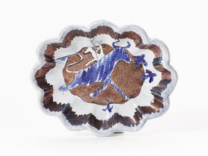 ALLIX XXth century 
bullfighting CUP
Glazed...