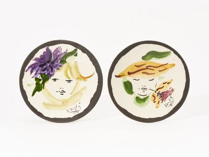 Marcel VERTES (1895-1961)
DEUX ASSIETTES...