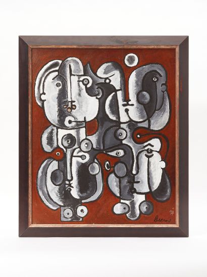 Roger CAPRON (1922-2006)
QUATRE VISAGES
Huile...