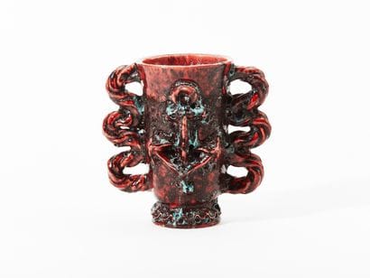 Atelier CALLIS
VASE ANCRE 
Céramique émaillée
Signé...