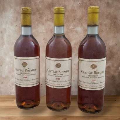 CHATEAU ROUMIEU - SAUTERNES - 1988
3 bouteilles
Etiquettes...