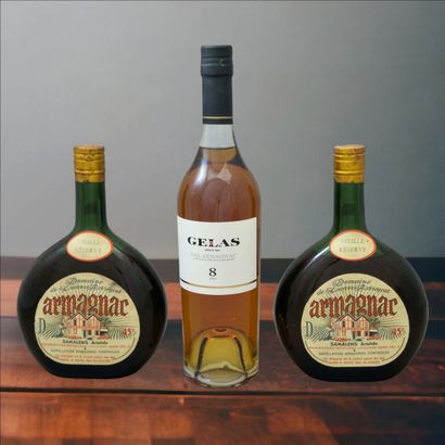 3 BOUTEILLES d'ARMAGNAC
- 2 BOUTEILLES d'ARMAGNAC...