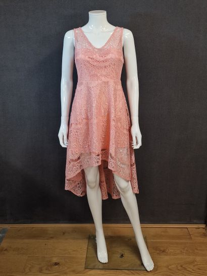 Oscar de la RENTA - Pink lace asymmetrical...