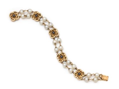 Articulated BRACELET in 750 thousandths gold...