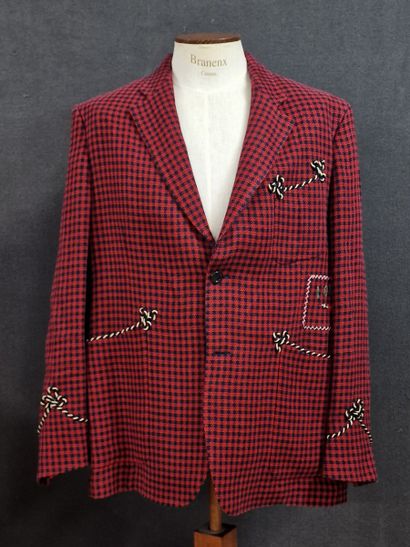 GUCCI année 2019 - Men's jacket in red linen...