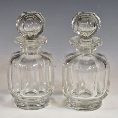 BACCARAT - TWO white crystal TOILETTE OR...