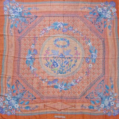 HERMES Paris made in France - Printed chiffon...