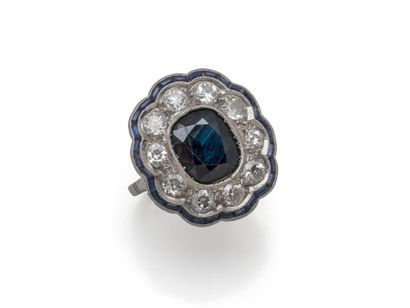 850-millimeter platinum marguerite ring set...