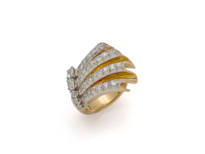 ELEGANTE BAGUE in 750 thousandths pink gold...