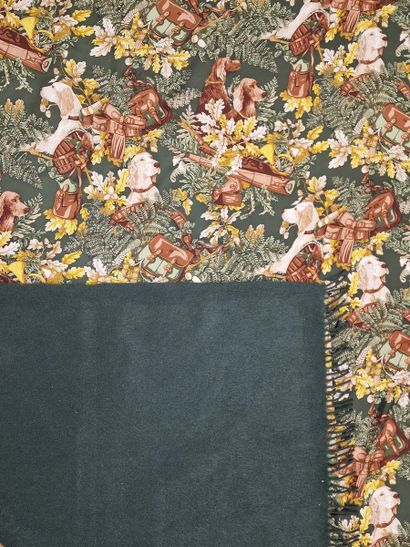 LOEWE - PLAID in green cashgora and printed...