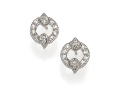 CARTIER - PAIR OF EARRINGS in 750 thousandths...