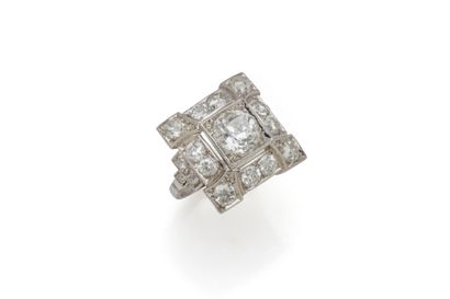RING in platinum 850 thousandths composed...