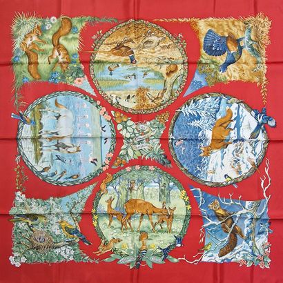 HERMES Paris made in France - CARRE in printed...