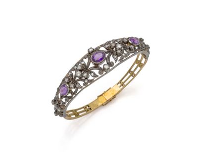 BRACELET, openwork, articulated, in 750 mm...