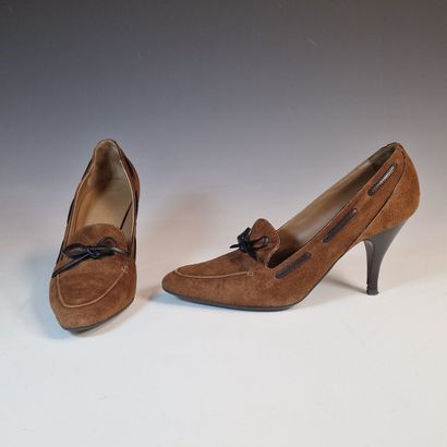 HERMES Paris made in Italy - PAIR OF ESCARPINS...