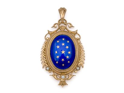 750 thousandths gold PENDANT holding an opening...